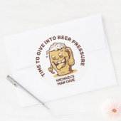 Grappig aangepaste tekst bier ronde sticker (Envelop)