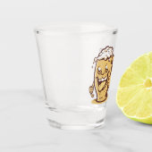 Grappig aangepaste tekst bier shot glas (Links)