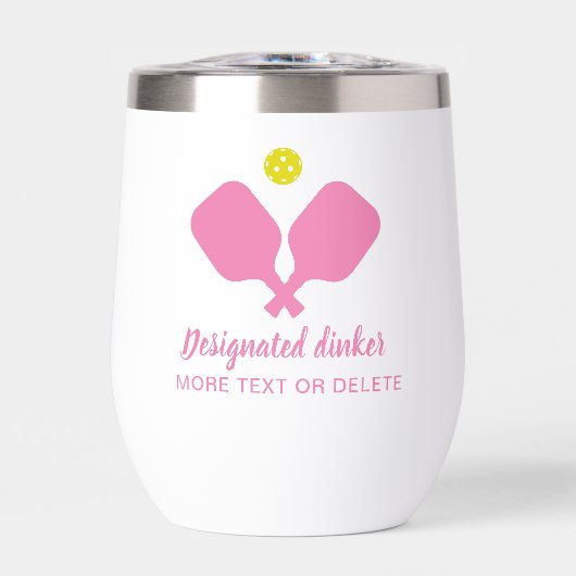 Grappig aangewezen Dinker Custom Pickleball Pink (Voorkant)