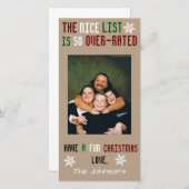 Grappig Aanpasbaar Kerstfeest Feestdagenkaart (Voorkant / Achterkant)