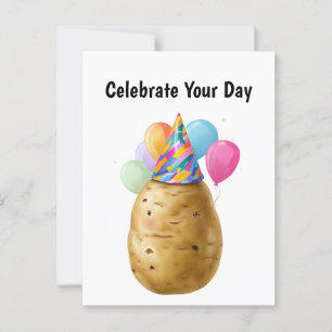 Grappig Aardappel Verjaardagscadeau aardappel Briefkaart