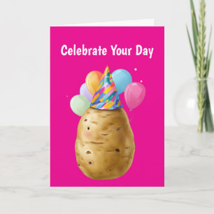 Grappig Aardappelverjaardagscadeau met Party Pet Kaart