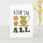 Grappig Aardewerk Kaart (Gele Bloem)