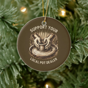 Grappig aardewerk steun je lokale pot verkoper kun keramisch ornament