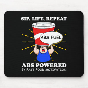 Grappig ABS Oefening Fast Food Gym Workout Bodybui Muismat