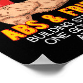 Grappig ABS Oefening French Fries Spieropbouw Bo Poster (Hoek)