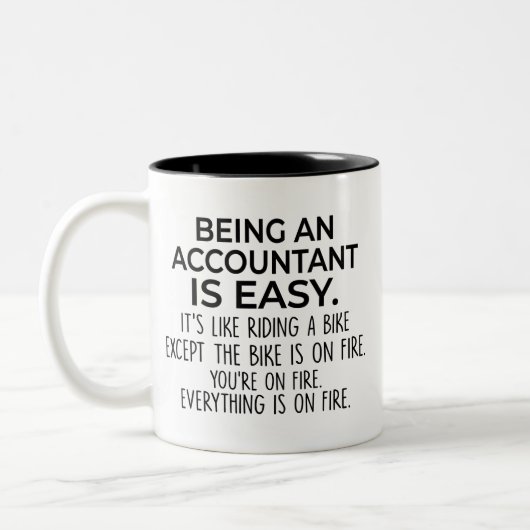 Grappig accountant geschenk, accountant zijn is ge tweekleurige koffiemok (Links)