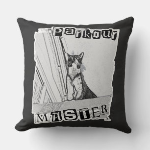 Grappig Actieve Parkour Meester Punk Kitty Ontwerp Kussen