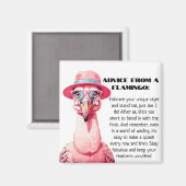 Grappig advies van A Flamingo Magneet (Voorkant / Achterkant)