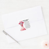 Grappig advies van A Flamingo Vierkante Sticker (Envelop)