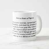 Grappig advies van een duif extra grote beker (Voorkant rechts)