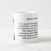 Grappig advies van een duif extra grote beker (Voorkant)