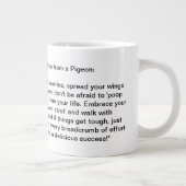 Grappig advies van een duif extra grote beker (Rechts)