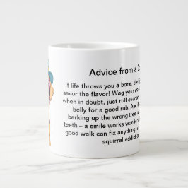 Grappig advies van een hond extra grote beker