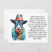 Grappig advies van een Koe Briefkaart (Voorkant / Achterkant)