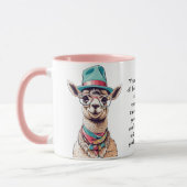 Grappig advies van een lama mok (Links)