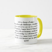 Grappig advies van een Lemur Mok (Voorkant rechts)