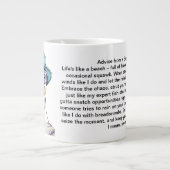 Grappig advies van een meeuw extra grote beker (Voorkant)