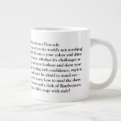 Grappig advies van een pauw extra grote beker (Rechts)