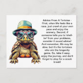 Grappig advies van een schildpad briefkaart (Voorkant)