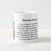 Grappig advies van een uil extra grote beker (Voorkant)