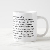 Grappig advies van een varken extra grote beker (Rechts)