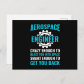 Grappig Aerospace Engineer citaat Briefkaart (Voorkant / Achterkant)