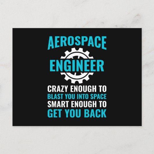 Grappig Aerospace Engineer citaat Briefkaart (Voorkant)