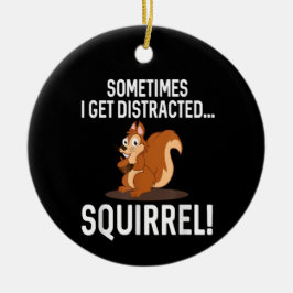 GRAPPIG AFGELEID EEKHOORN Dierenpark Boerderij Keramisch Ornament