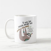 GRAPPIG Afscheid Boss Collega Mok - HANGING SLOTH (Links)