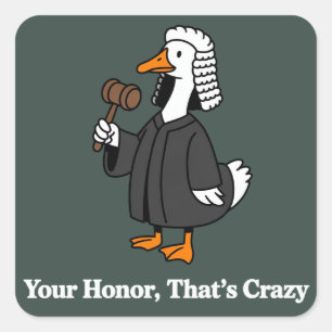 Grappig afstudeercadeau voor ganzen advocaat recht vierkante sticker