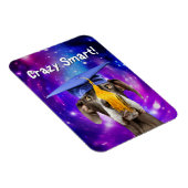 Grappig Afstuderen Hond Dragen Pet Magneet (Rechterzijde)