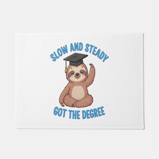 Grappig Afstuderen Sloth Deurmat (Voorkant)