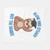 Grappig Afstuderen Sloth Fleece Deken (Voorkant (Horizontaal))