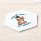 Grappig Afstuderen Sloth Kartonnen Onderzetters (Schuin)