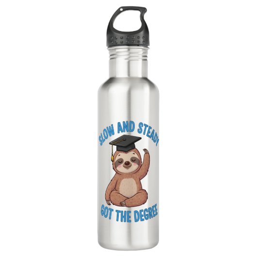 Grappig Afstuderen Sloth Waterfles (Voorkant)