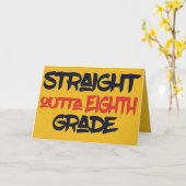 Grappig Afstuderen van de achtste rang Kaart (Gele Bloem)