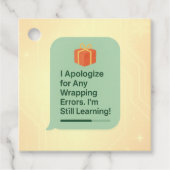 Grappig AI Gift Label - "Wrapping Errors" Joke (Voorkant)