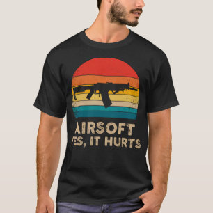 Grappig Airsoft - Airsoft Ja, het doet pijn - Retr T-shirt