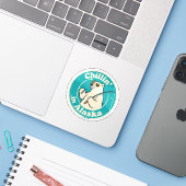 Grappig  Alaska Chillin Polar Beer Gevist Sticker (Laptop met iPhone)