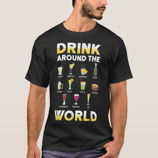 Grappig alcohol rond de Drink Reizen Gift I T-shirt (Voorkant)