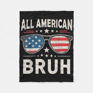 Grappig All American Bruh 4 juli Patriottisch Vere Fleece Deken