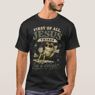 Grappig Allereerst Denkt Jezus Dat IK Een Genot Be T-shirt