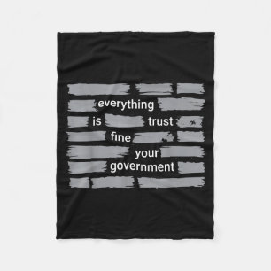 Grappig alles goed vertrouw uw regering humor fleece deken