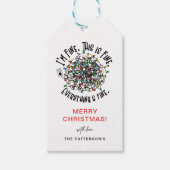 Grappig 'Alles is goed' kerstfeest Cadeaulabel (Voorkant)