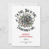 Grappig 'Alles is goed' kerstfeest Feestdagenkaart (Voorkant)