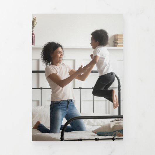 Grappig alles is niet Calm Green Prettige feestdag Drieluik Wenskaart (Cover)