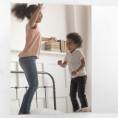 Grappig alles is niet Calm Green Prettige feestdag Drieluik Wenskaart (Binnenzijde eerst)