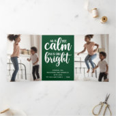 Grappig alles is niet Calm Green Prettige feestdag Drieluik Wenskaart (Binnen)