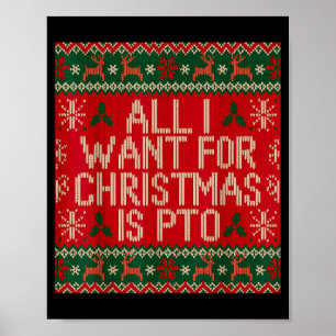 Grappig Alles Wat Ik Voor Kerstmis Wil Is Pto Bijp Poster